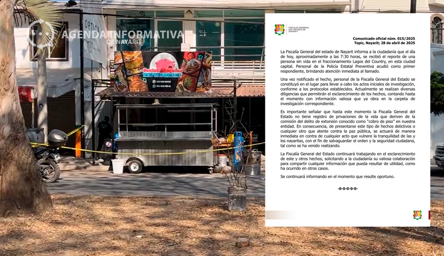 Niega Fiscalía cobro de piso en Nayarit tras hallazgo en Lagos del Country