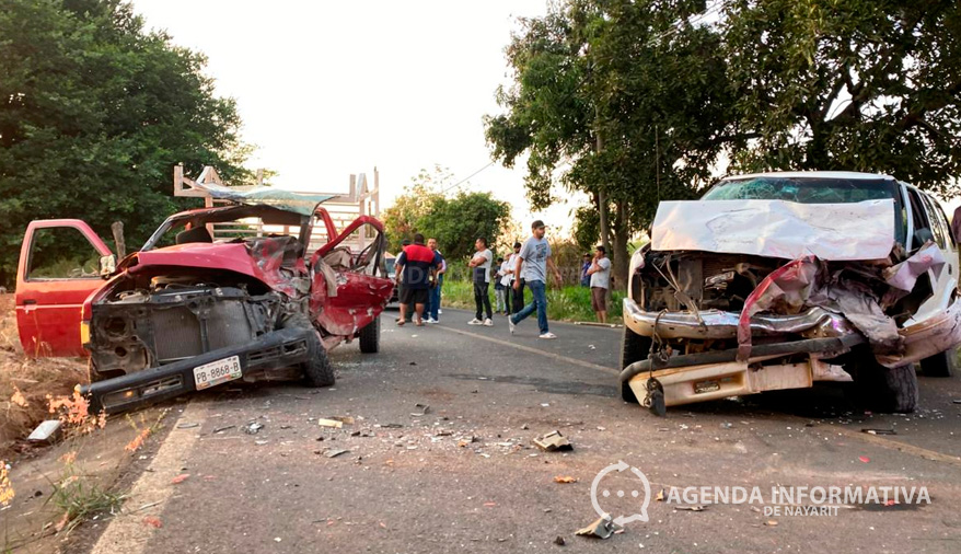 Dos personas fallecen en fuerte accidente en tramo La Escondida–Bellavista, en Tepic