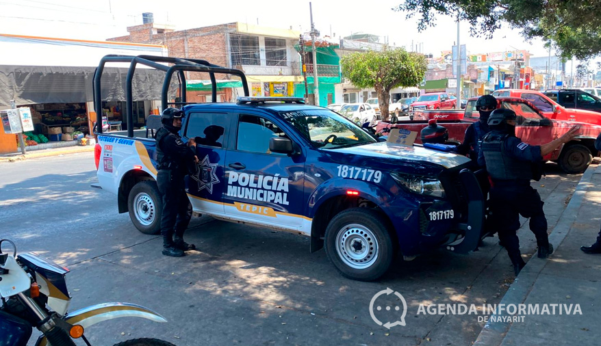 Persona lesionada con arma blanca en el centro de Tepic; responsable fue detenido