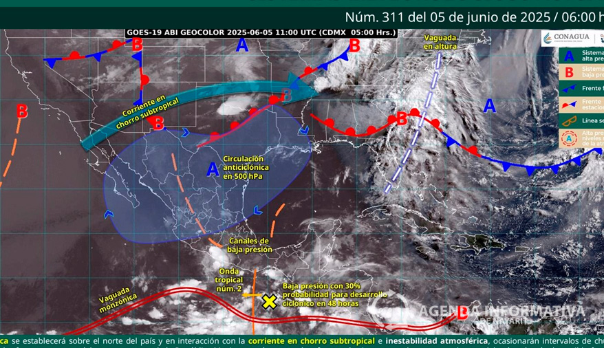 Onda de calor y lluvias: así estará el clima hoy 5 de junio en México