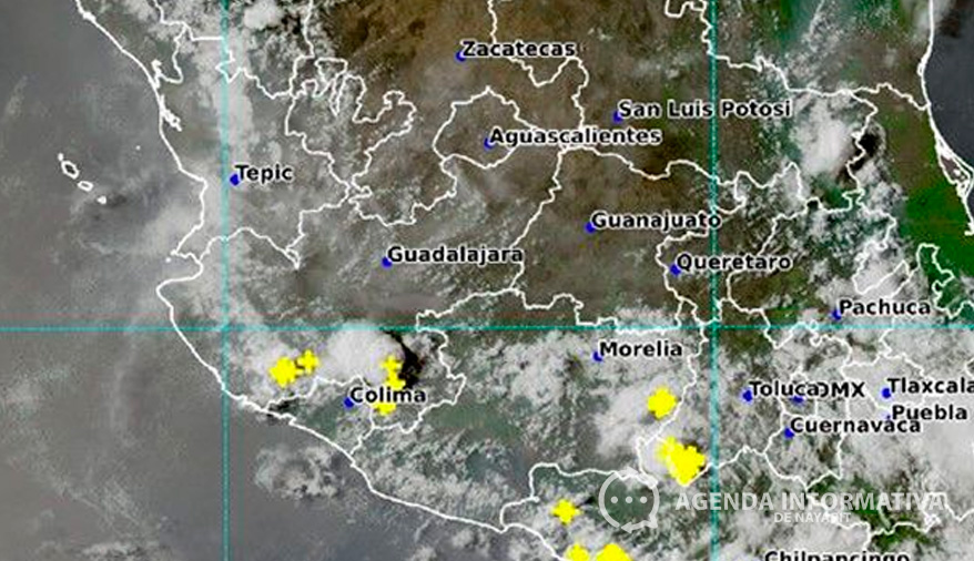 Pronostican fuertes lluvias con tormentas eléctricas y posible granizo en la Sierra y Costa Sur de Nayarit