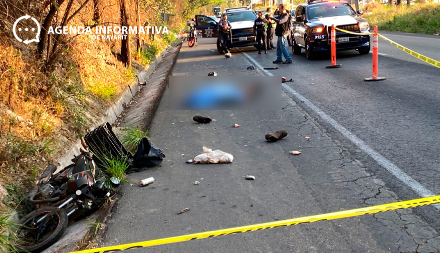 Motociclista perdió la vida tras accidente en el Libramiento de Tepic