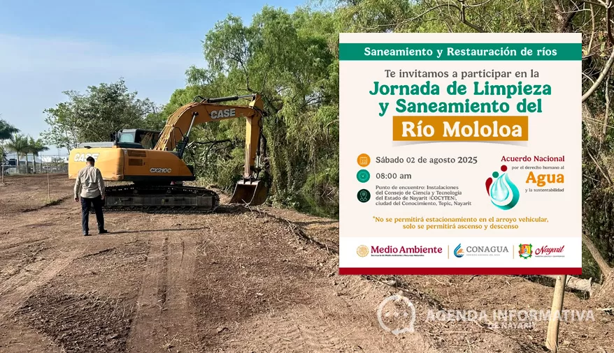 Invitan a jornada de limpieza y reforestación en el Río Mololoa este sábado