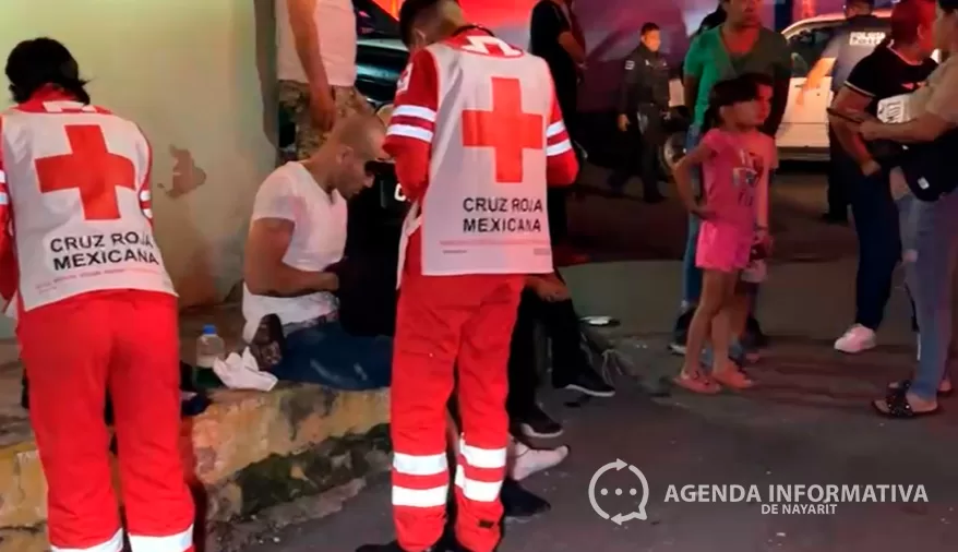 Motociclista resulta lesionado tras choque en la colonia Francisco Villa