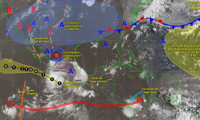 Lluvias, vientos y alto oleaje por tormenta tropical Ivo azotarán el occidente de México