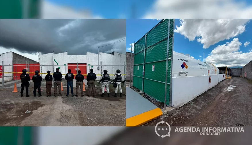 Cateo en Tepic: FGR asegura gasolina y equipo para venta clandestina