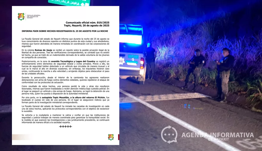 Enfrentamiento en Tepic deja un muerto, tres detenidos y un cadáver localizado