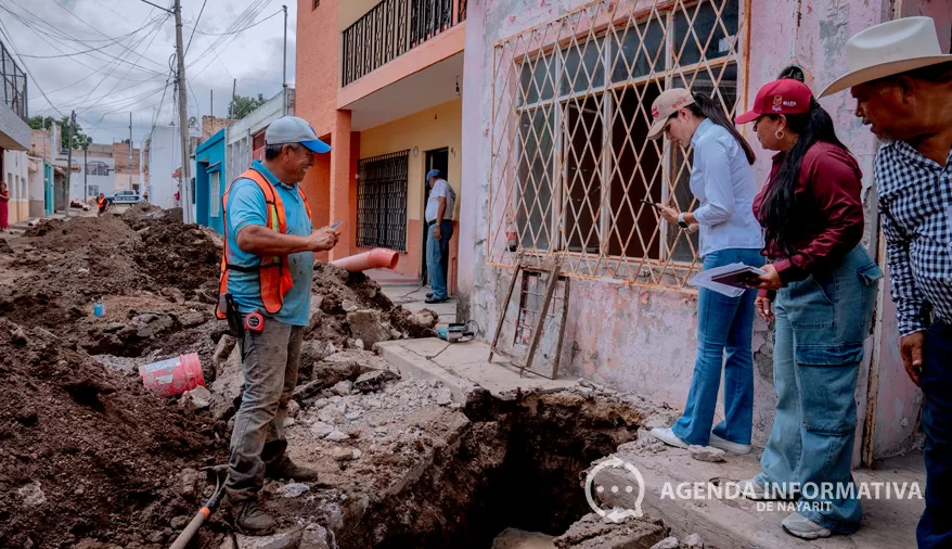 Supervisan obras de rehabilitación y mantenimiento en diversas colonias de Tepic