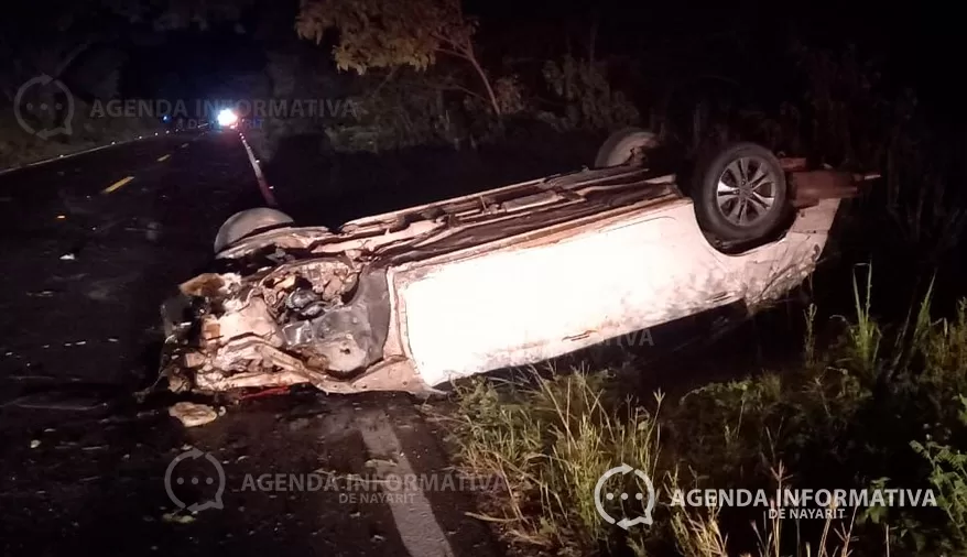 Accidente en Cihuatlán deja tres muertos y dos lesionados; vehículo tenía placas de Nayarit