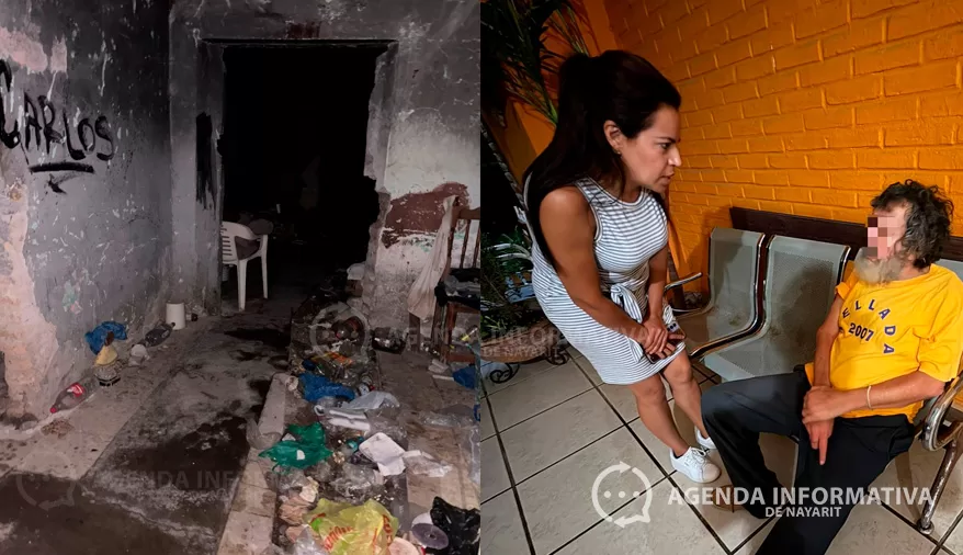 Resguardan a adulto mayor que vivía en condiciones de riesgo en Tepic