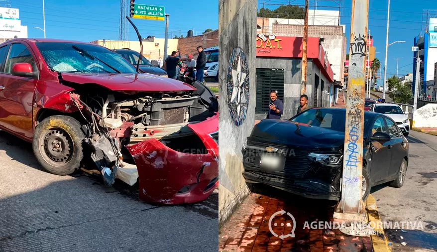 Se impactan dos vehículos en el cruce de av. insurgentes y Veracruz