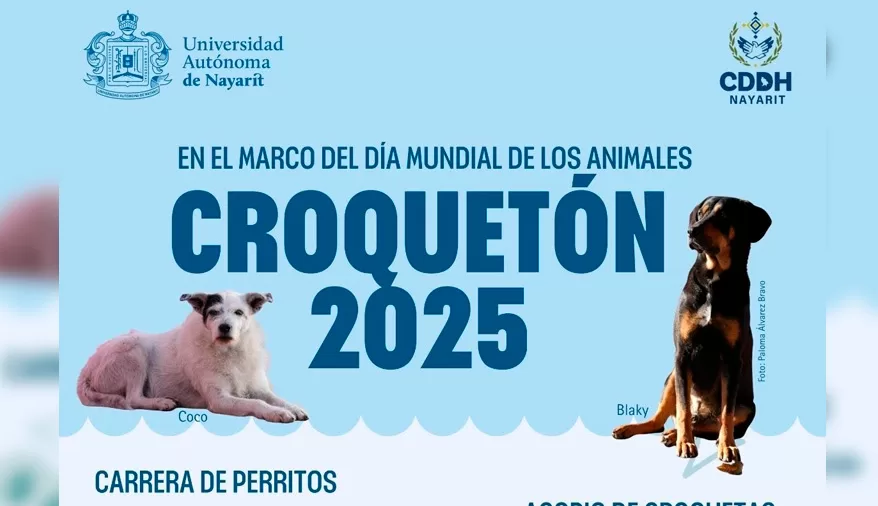 La Universidad Autónoma de Nayarit invita al Croquetón 2025 en el Día Mundial de los Animales