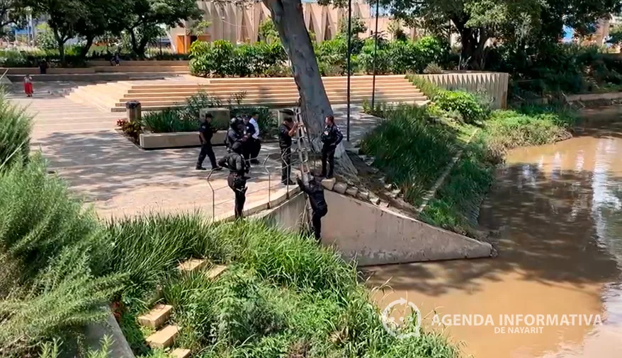 Evitan tragedia en el Río Mololoa: hombre ingresó a ductos de desagüe en Tepic