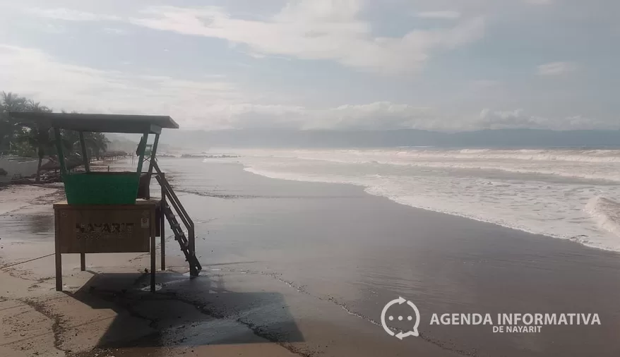 Bandera Roja en Playas de Nayarit por Efectos del Huracán “Priscilla”