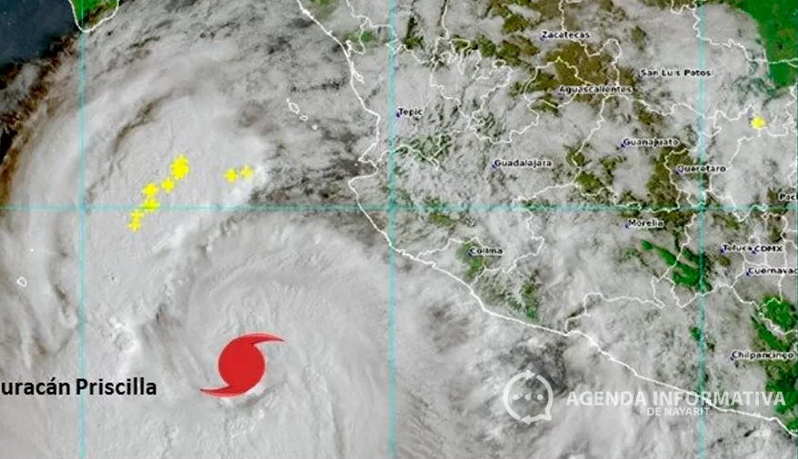 Protección Civil de Nayarit mantiene alerta por huracán “Priscila”