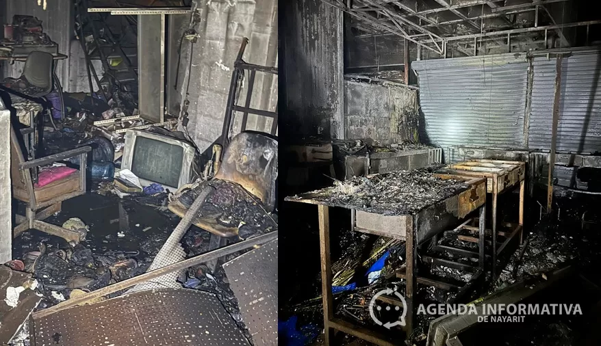 Evalúan daños tras incendio en el mercado Juan Escutia