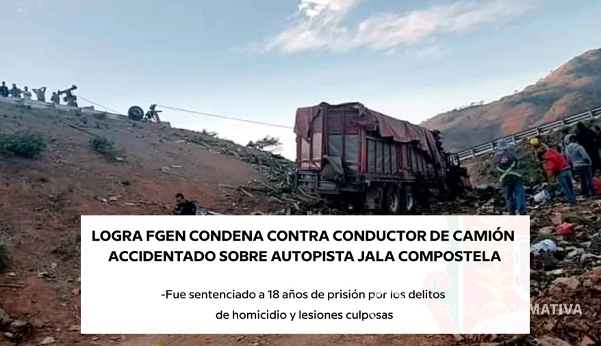 Condenan a 18 años de prisión a conductor responsable de accidente que dejó 9 muertos en Nayarit
