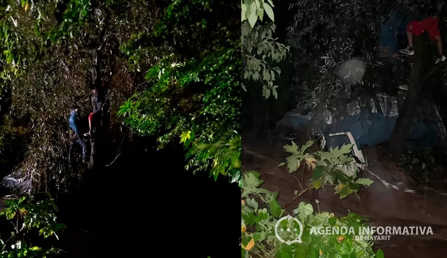 Rescatan a dos jóvenes arrastrados por la corriente en Huajimic, La Yesca