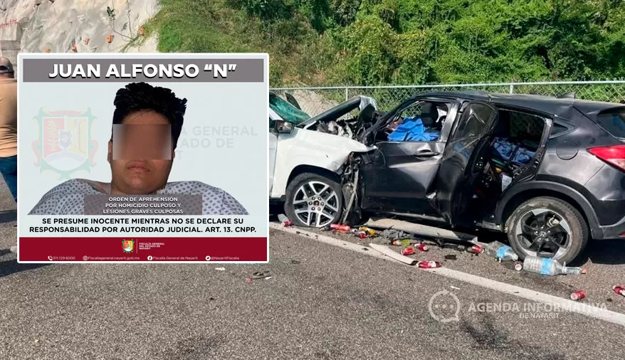 Detienen al presunto responsable del accidente que dejó seis muertos en la autopista Tepic–Bahía de Banderas