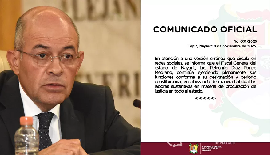 Petronilo Díaz Ponce Medrano sigue siendo el fiscal de Nayarit; desmienten versión errónea en redes