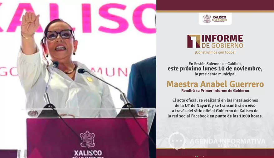 Primer informe de la alcaldesa de Xalisco será mañana a las 10 de la mañana