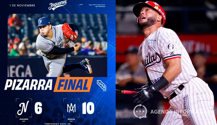 Águilas de Mexicali remonta en la octava y empata la serie ante Jaguares de Nayarit