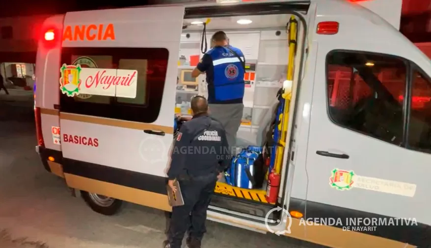 Accidente en Tepic que deja a un adulto mayor lesionado