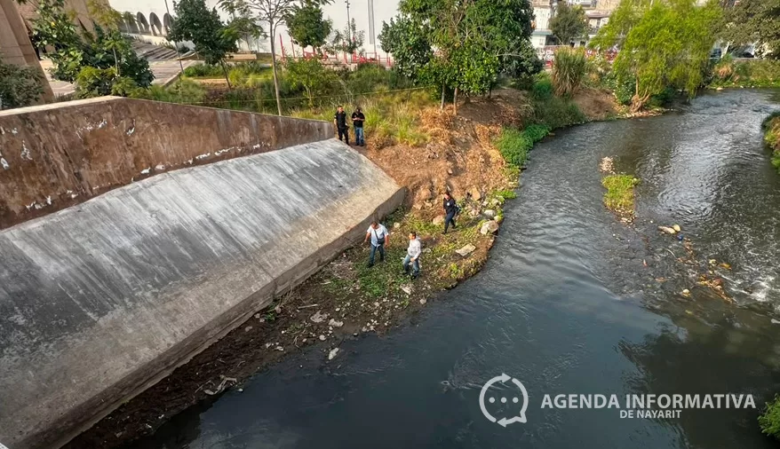 Localizan sin vida a un hombre a orillas del río Mololoa, en Tepic