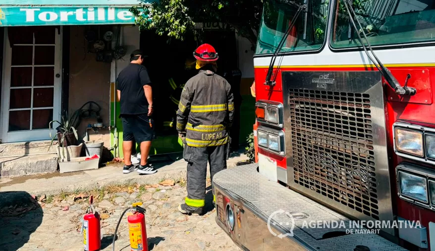 Se incendia tortillería en La Cruz de Huanacaxtle