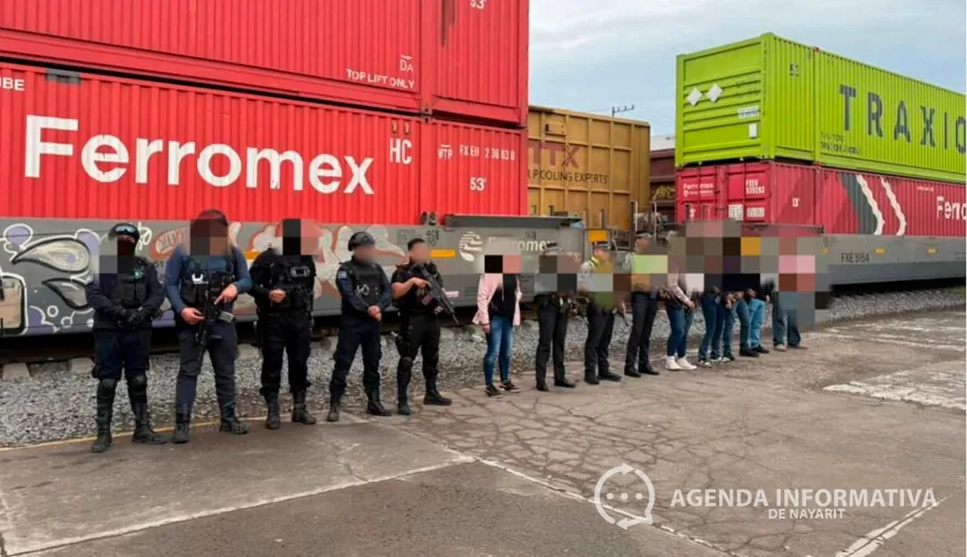 Aseguran a una persona por robo de mercancía en instalaciones ferroviarias de Tepic