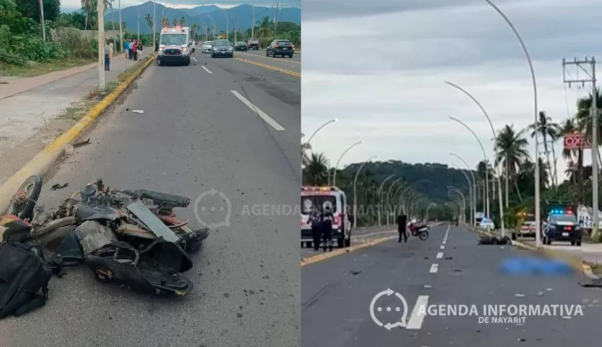 Registra fatal accidente vial en el bulevar Matanchen, en San Blas, con saldo de dos personas fallecidas