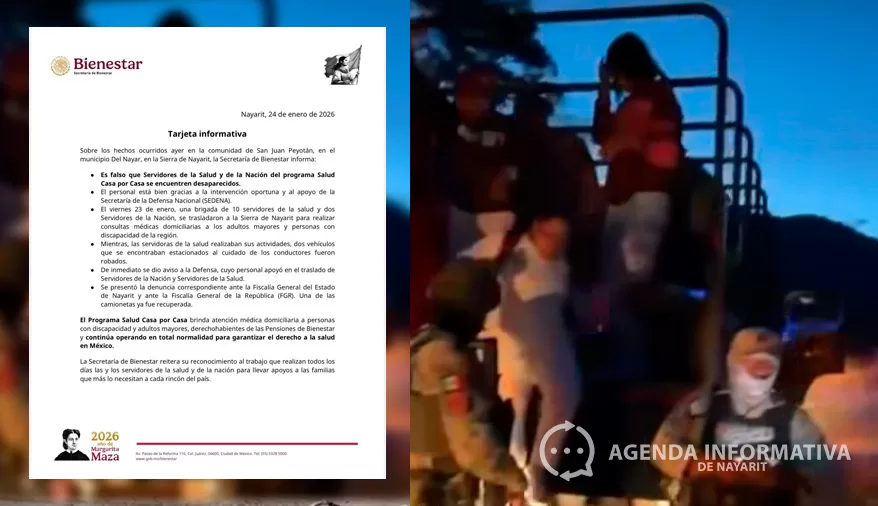 A salvo personal de Bienestar tras incidente en comunidad serrana de Nayarit