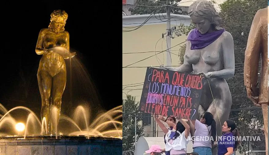 Cuestionan retirar a “Hermana Agua” en Tepic; feministas piden priorizar seguridad para mujeres