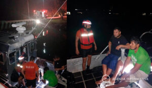 Rescata Marina a tres tripulantes tras accidente en el mar de San Blas